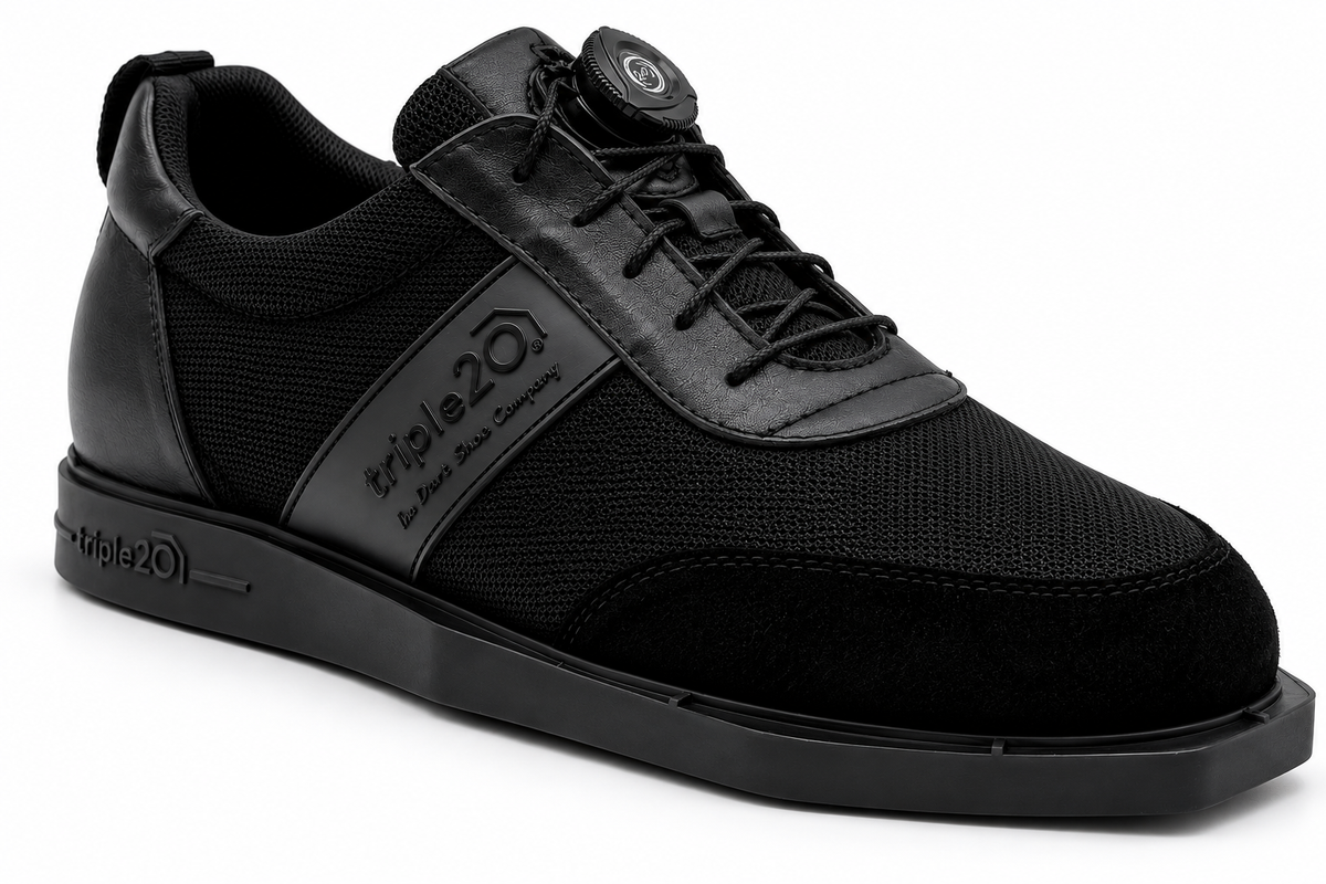 Dartschuh Textil schwarz