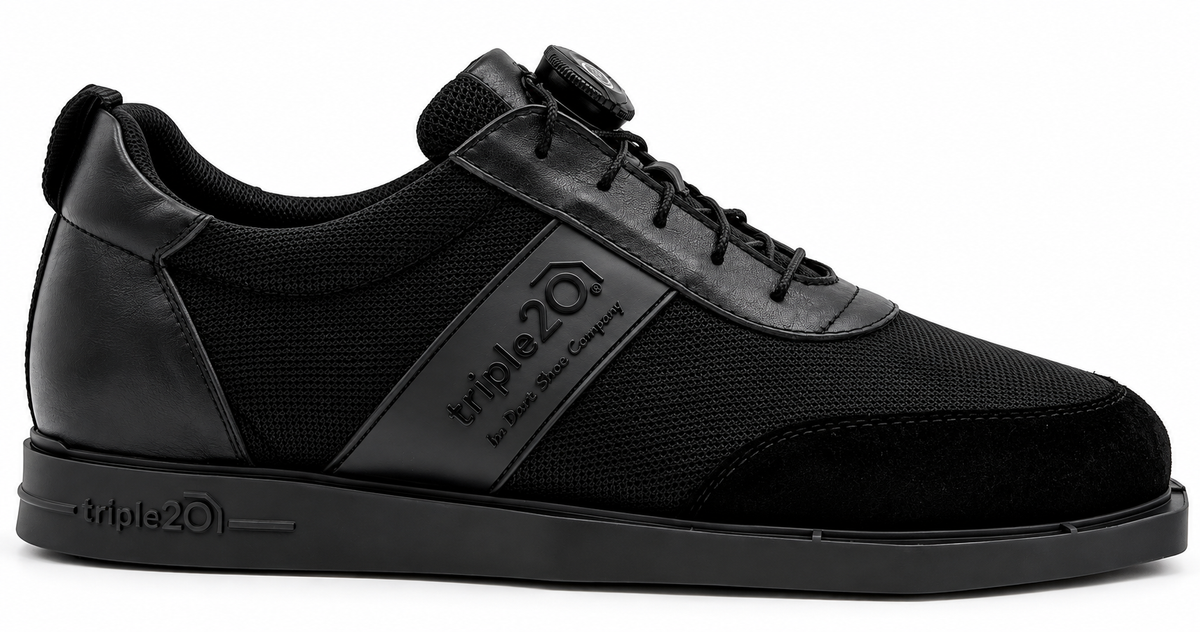 Dartschuh Textil schwarz
