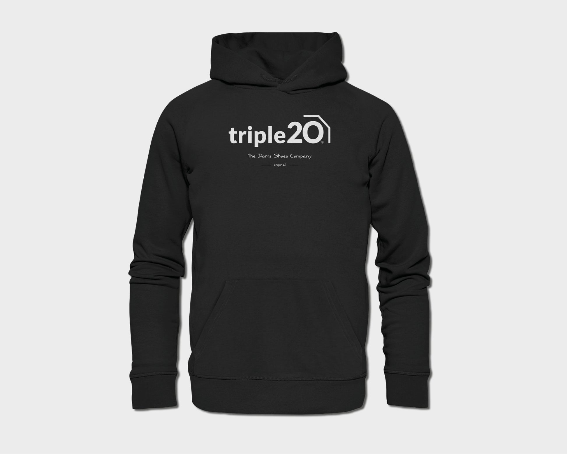 Unisex Hoodie in schwarz mit triple20 Logo auf der Brust