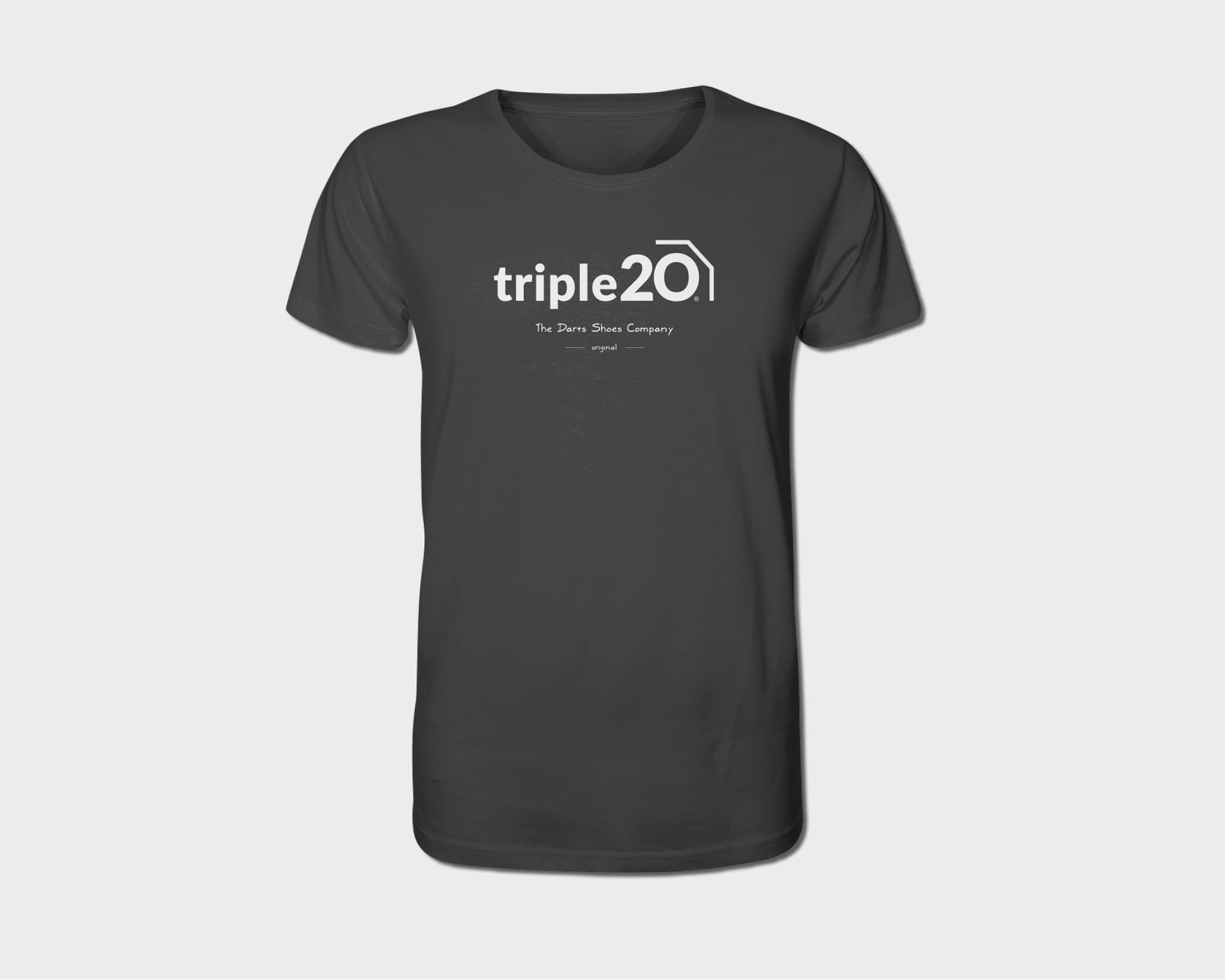 Unisex T-shirt anthrazit mit triple20 Logo auf der Brust